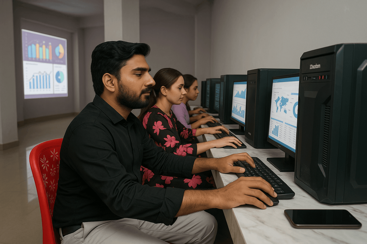 Computer Lab at Omkara College